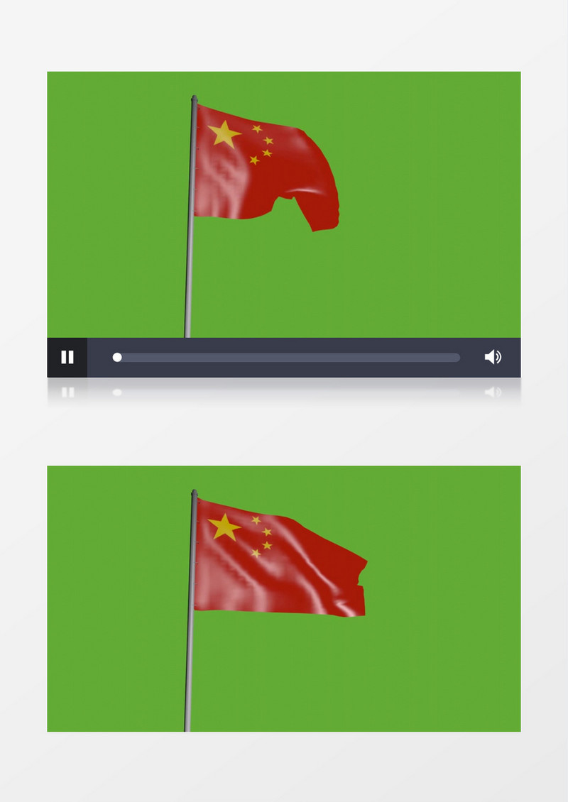 高清特效制作中国国旗随风飘扬视频素材