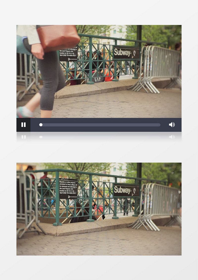 高清实拍在地铁口行色匆匆的人们实拍视频素材