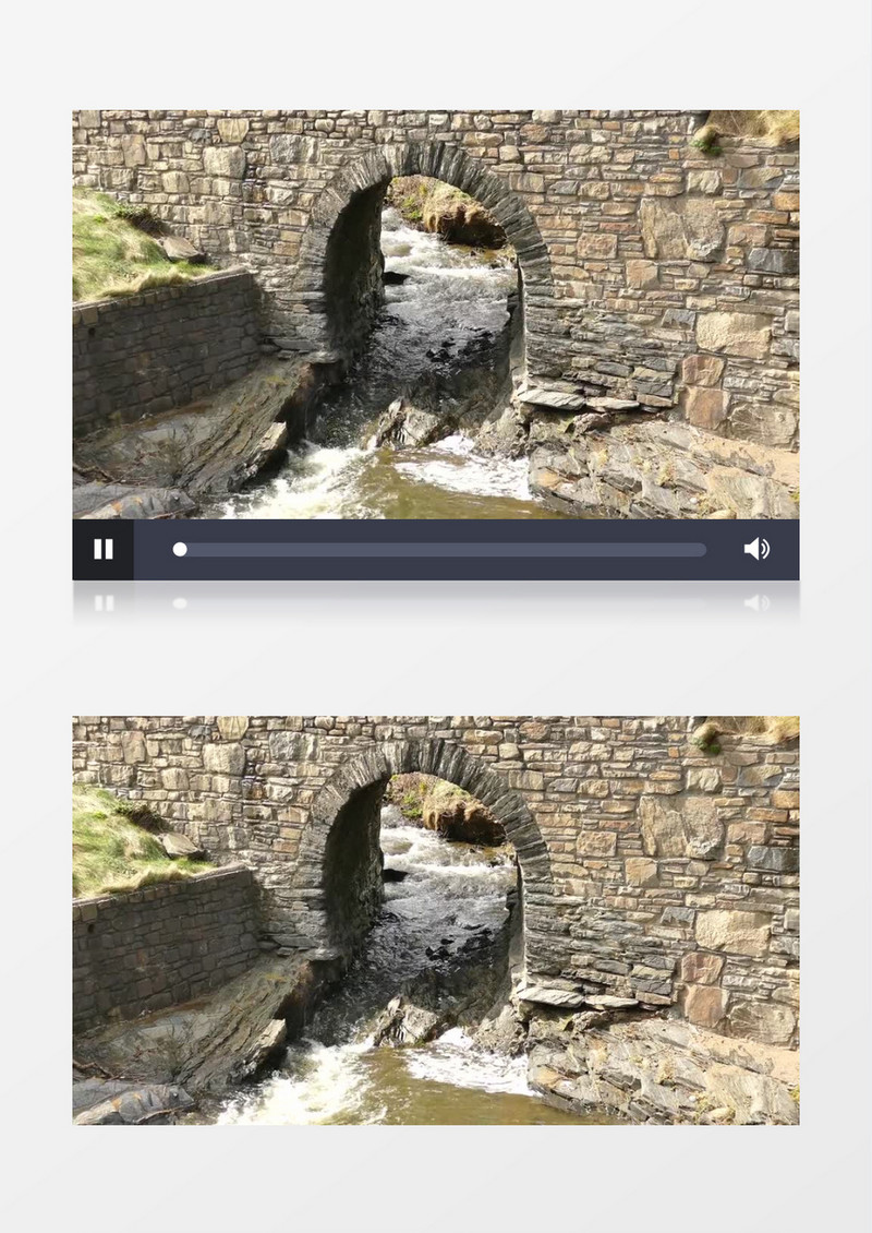 户外溪水流淌景色视频素材MP4实拍视频