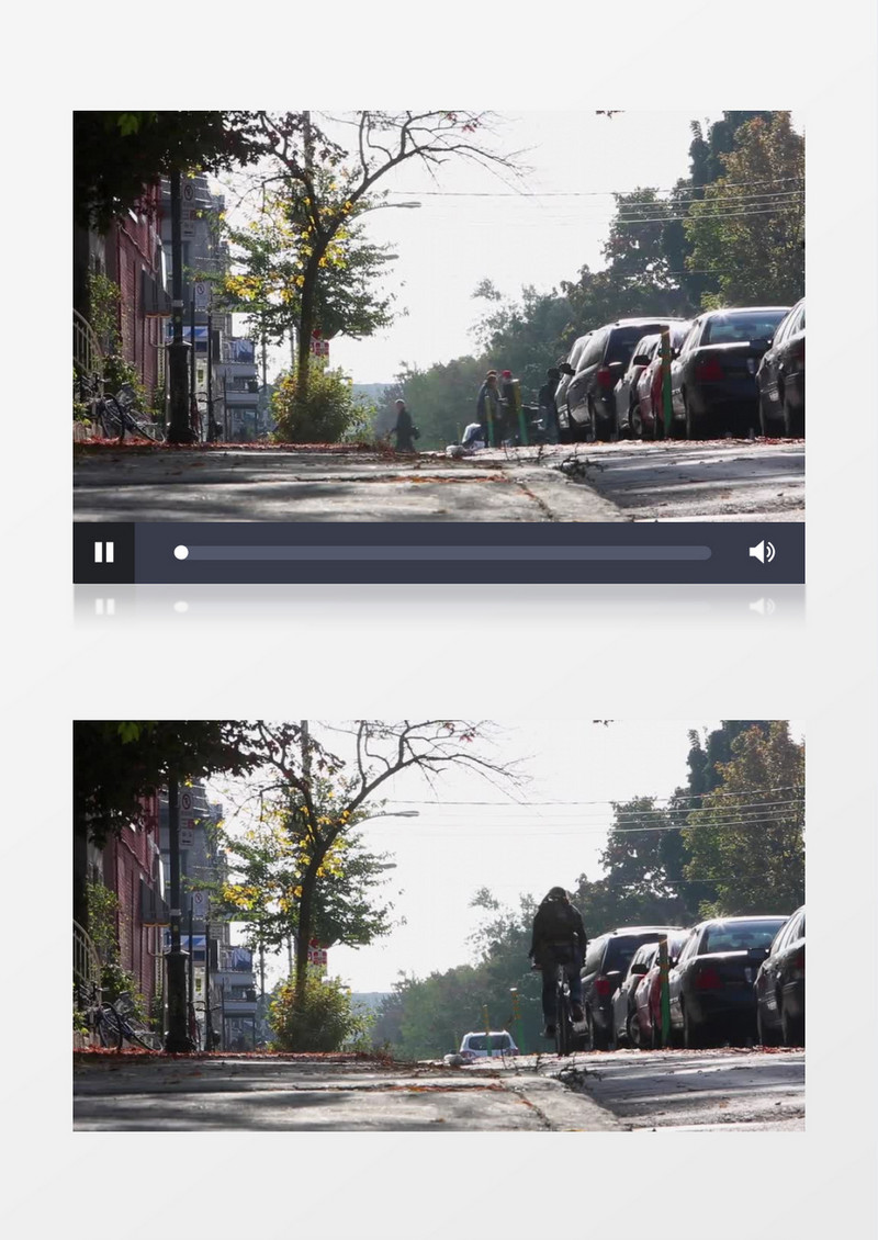 穿梭在路口骑自行车的人实拍视频素材