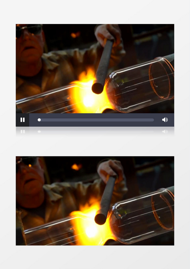 玻璃器皿制造过程实拍视频素材