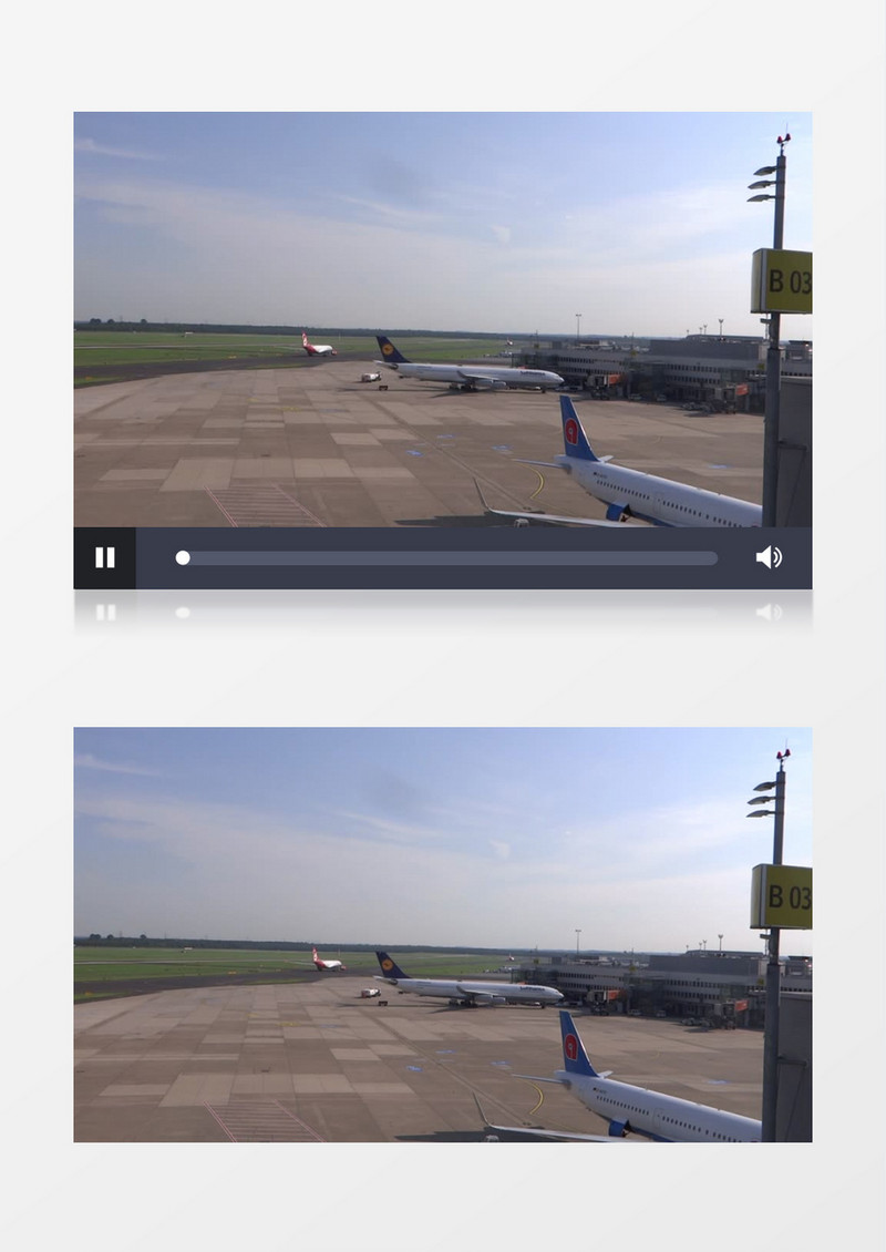 高清近距离拍摄机场跑道飞机起飞滑翔实拍视频素材