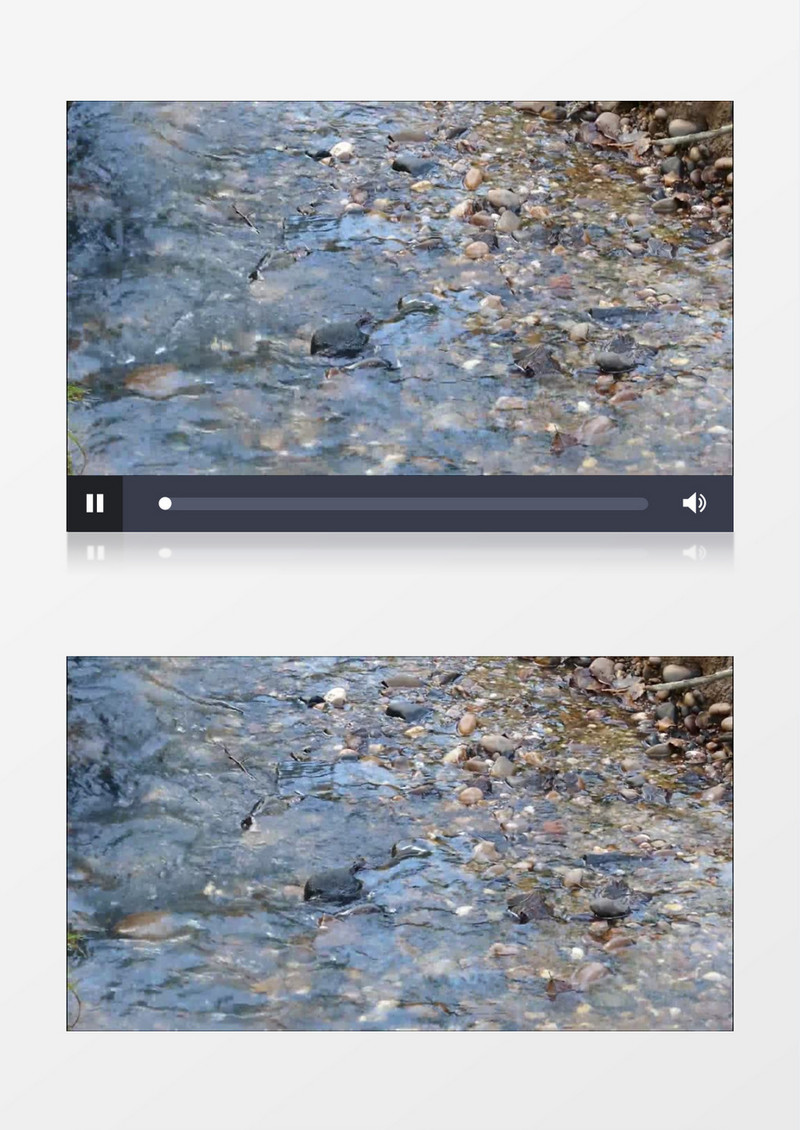 高清唯美拍摄奇形怪状的鹅卵石清澈流动的溪水实拍视频