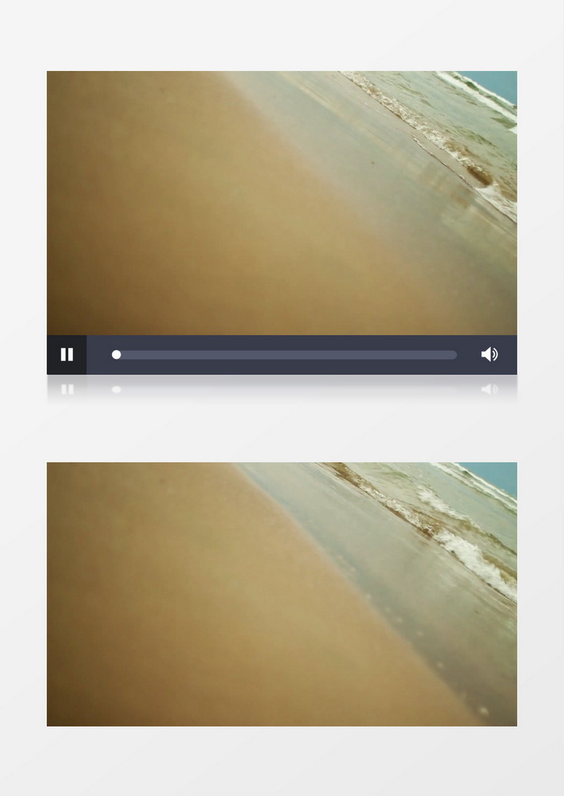 高清近距离特写沙滩海滩海岸线海浪实拍视频素材