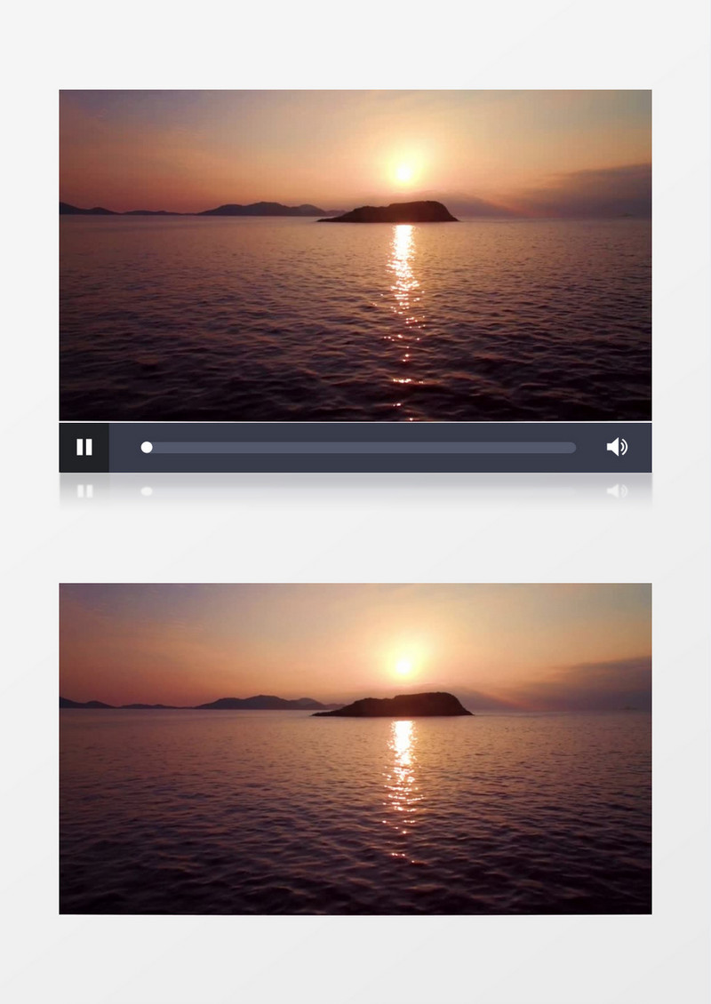 高清实拍落日余晖照耀下美丽的海上景色实拍视频素材
