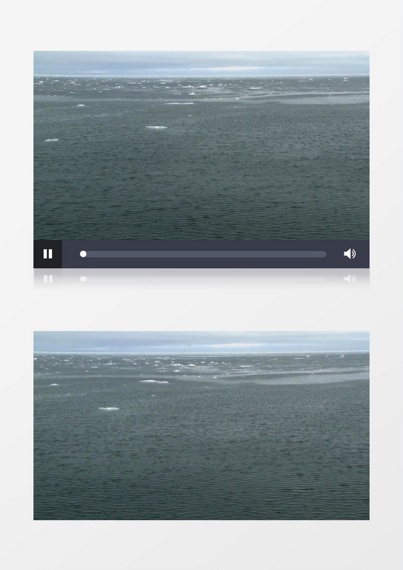 高清实拍海洋中漂浮的冰块实拍视频素材