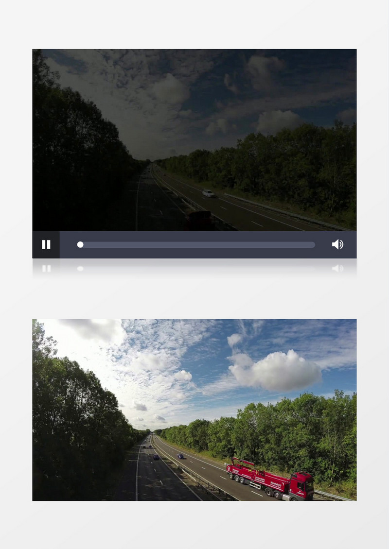公路穿梭的汽车实拍视频素材