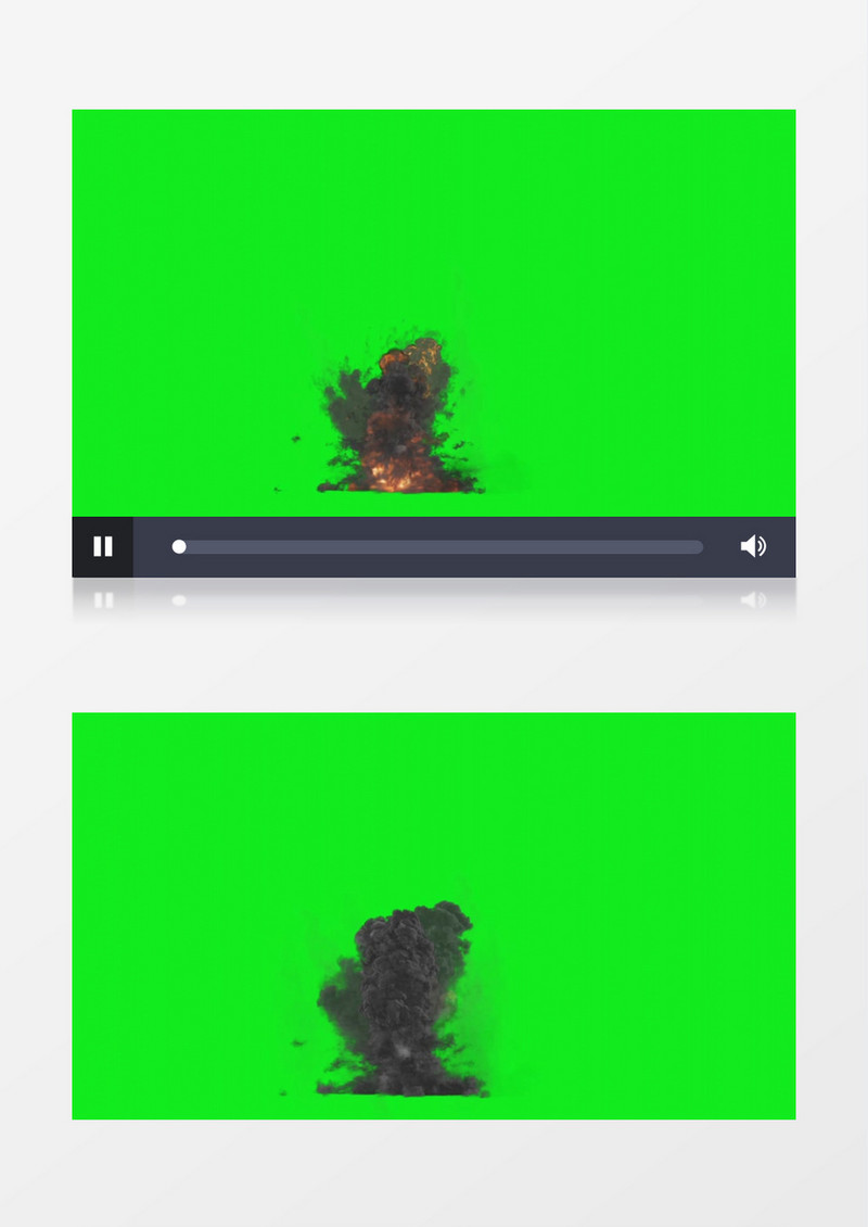 模拟炸弹爆炸烟雾视频素材