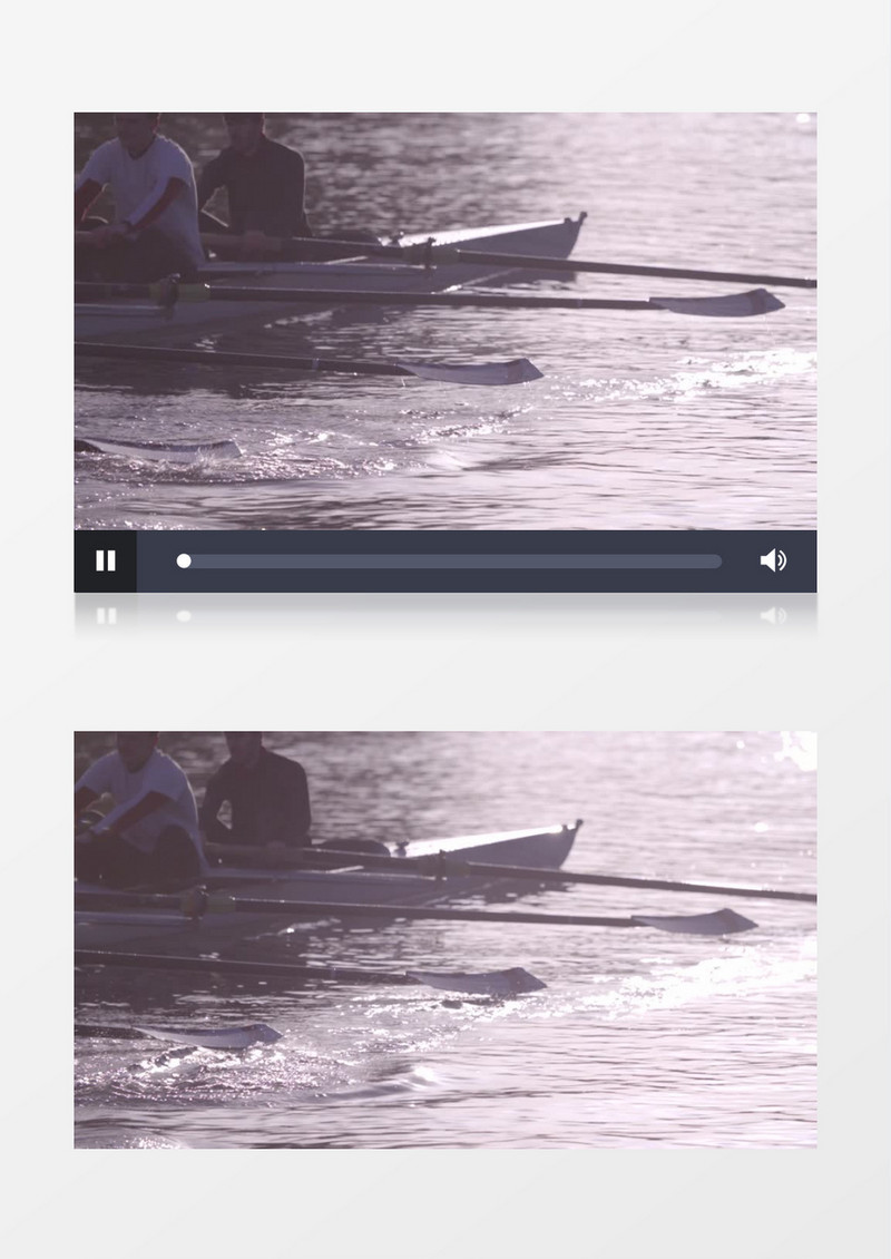 赛艇运动员慢动作划船近距离高清实拍视频素材