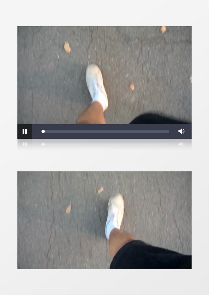 身穿短裤的男人行走实拍视频