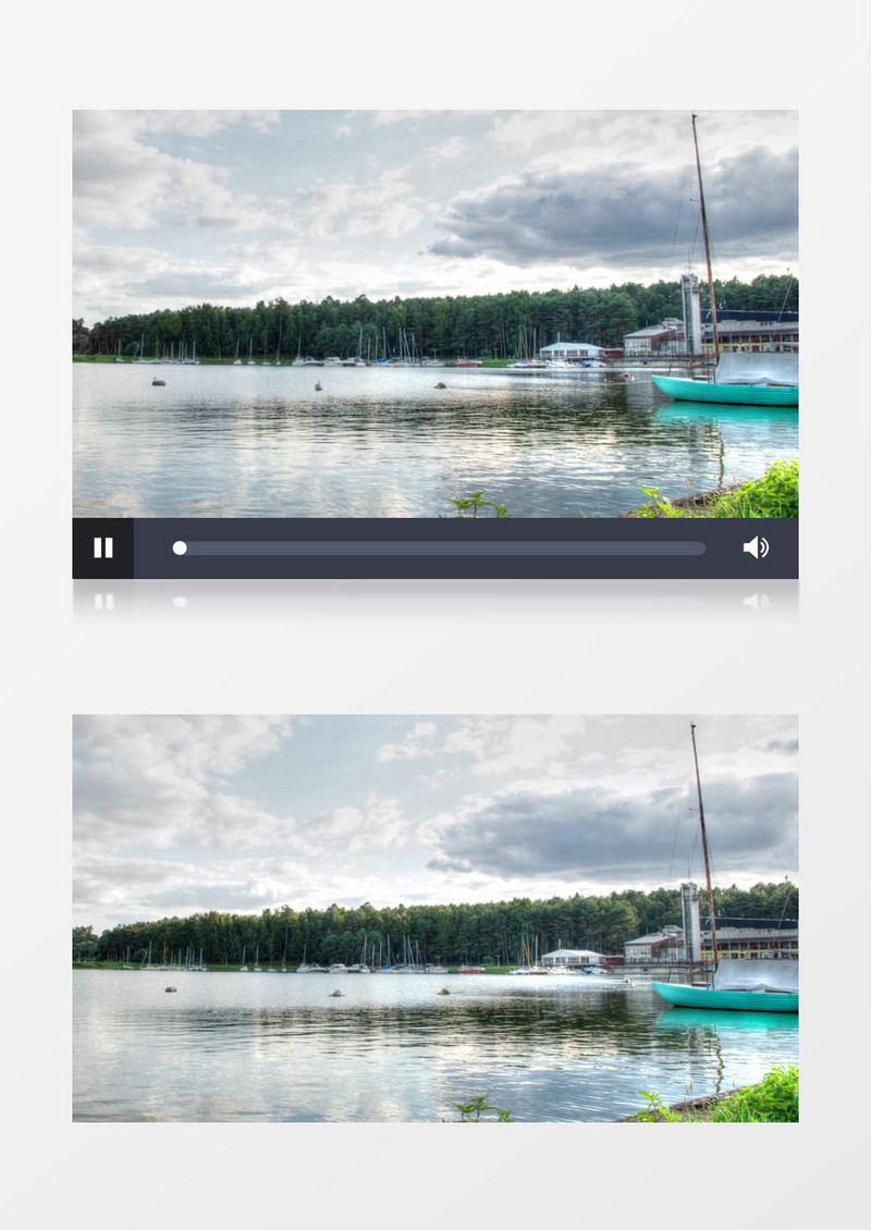 湖面的时光倒流美景实拍视频素材