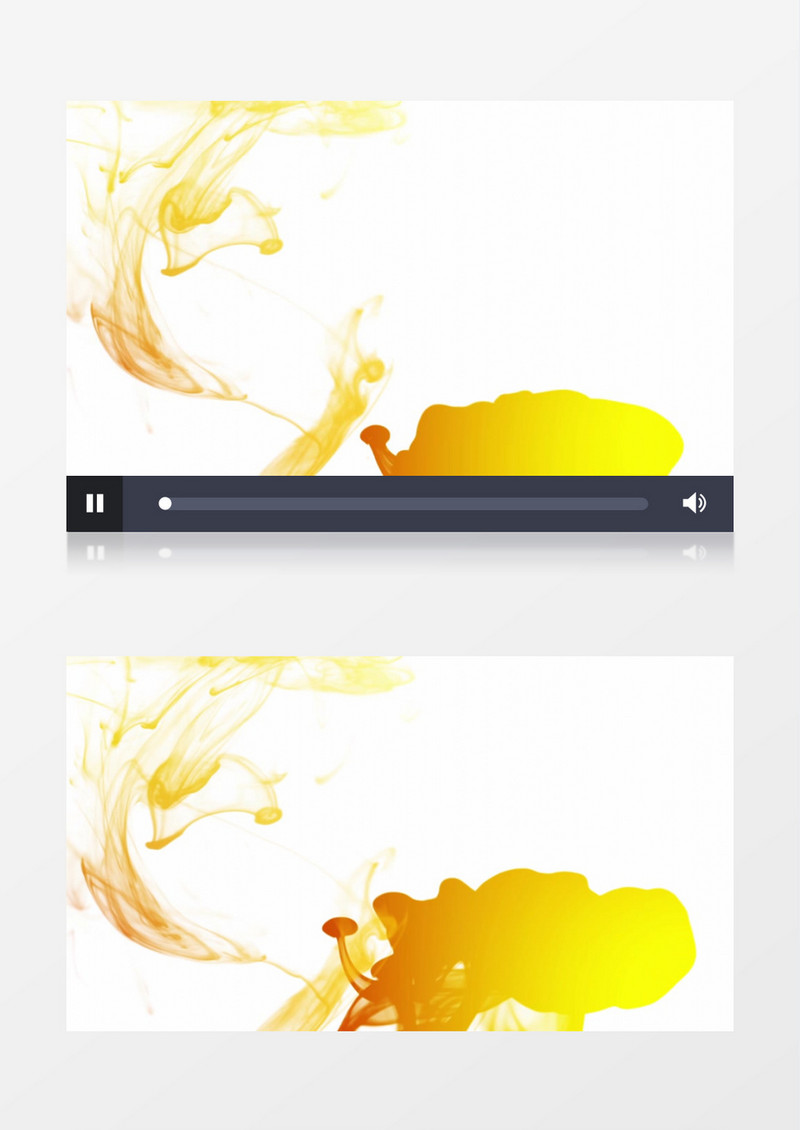 特效动画制作黄色染料在水中的形态变化动态图视频素材