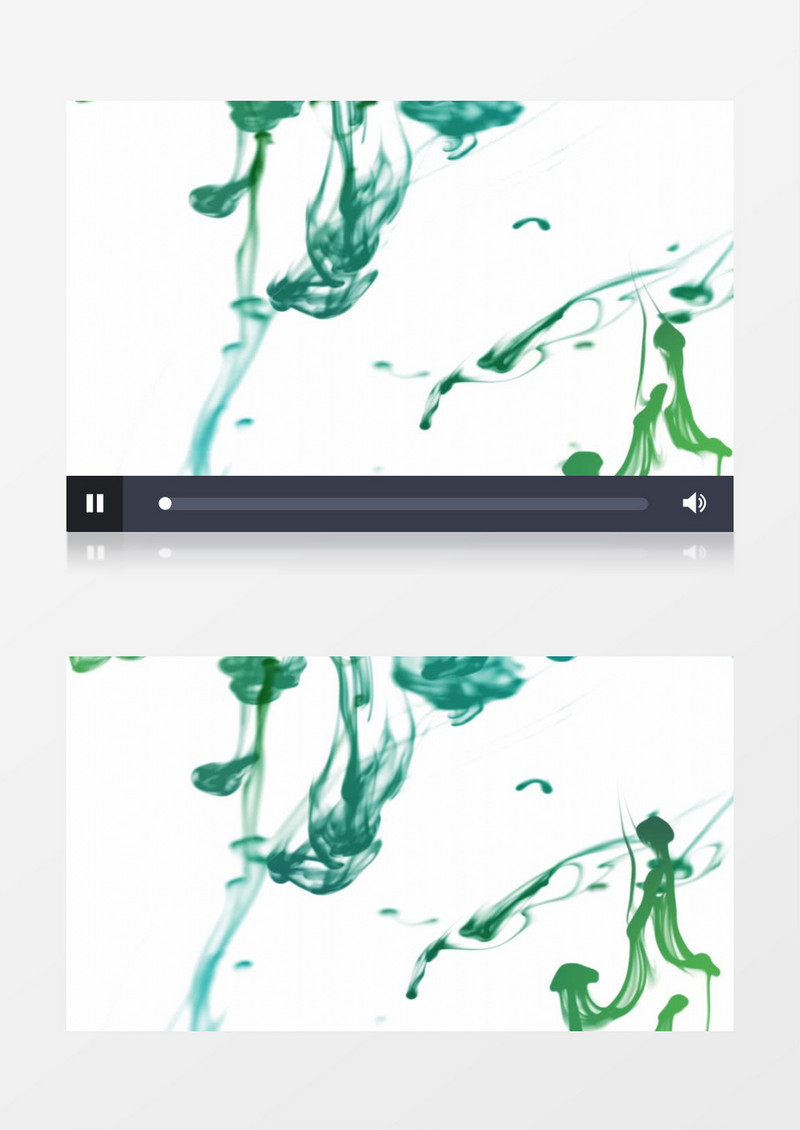高清动画制作蓝色染料滴落水中时的形态变化视频素材