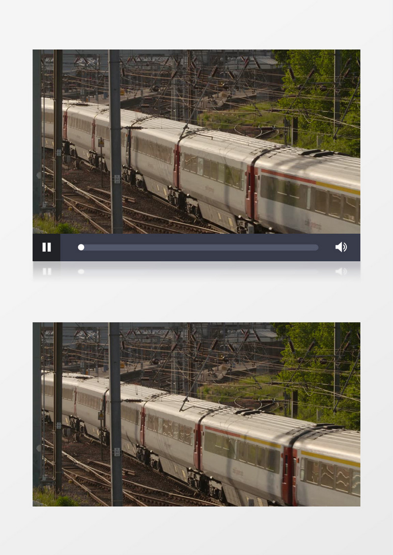 高清实拍缓缓行驶中的火车实拍视频素材