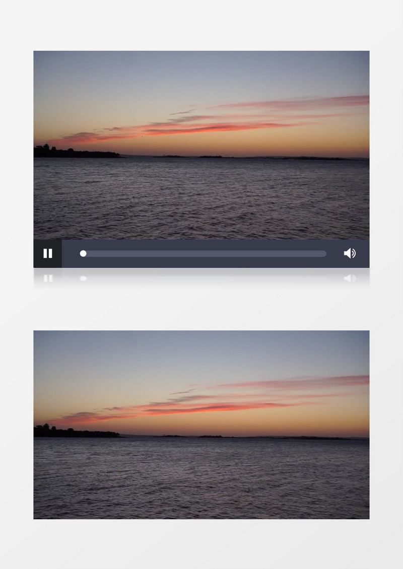 黄昏晚霞海洋海面风光实拍视频素材
