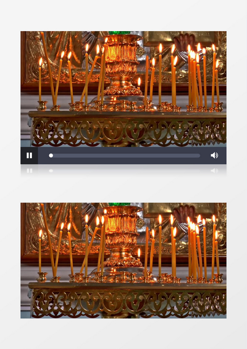 寺院殿堂点蜡烛实拍视频素材