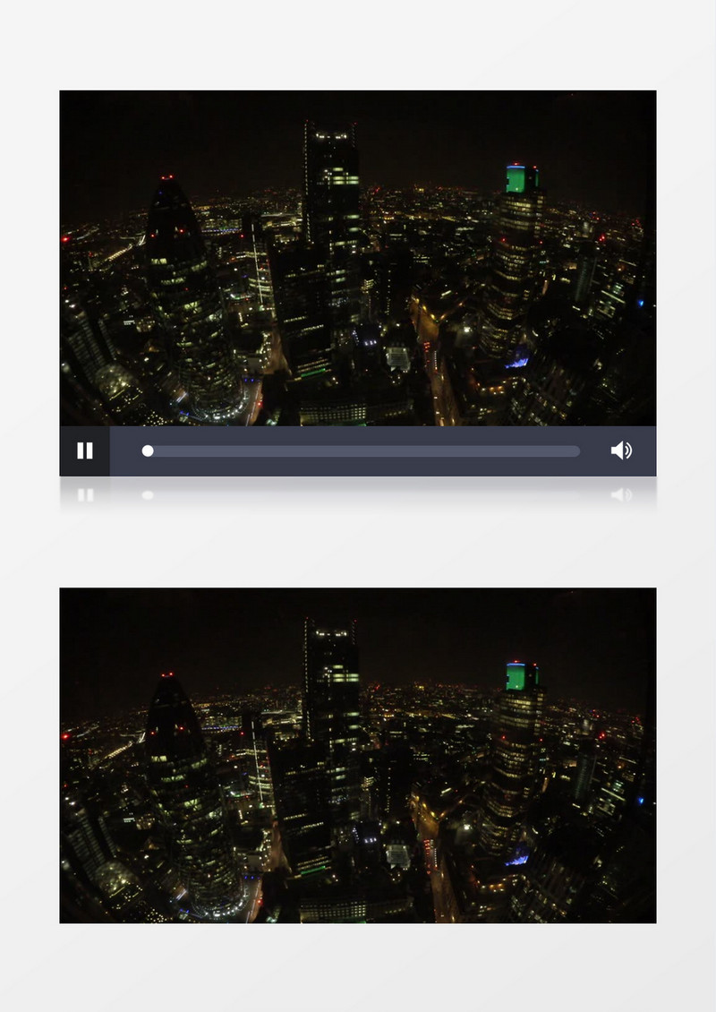 夜间城市灯光景色航拍实拍视频素材