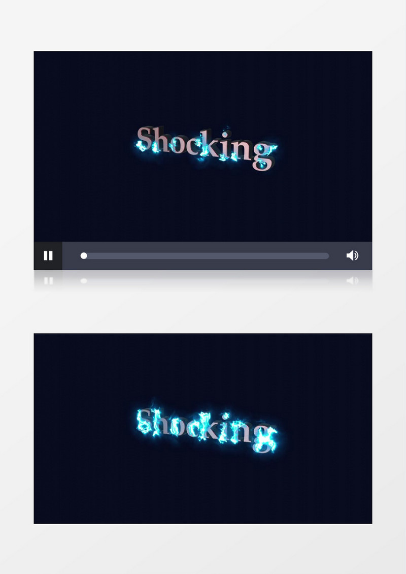 3D蓝色特效英文字母抽闲创意视频素材