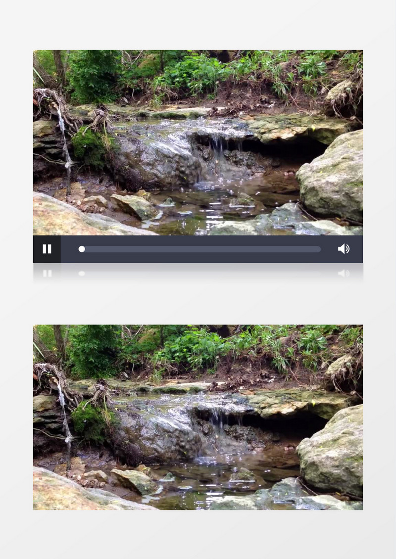 安静山间小溪流水景观实拍视频素材