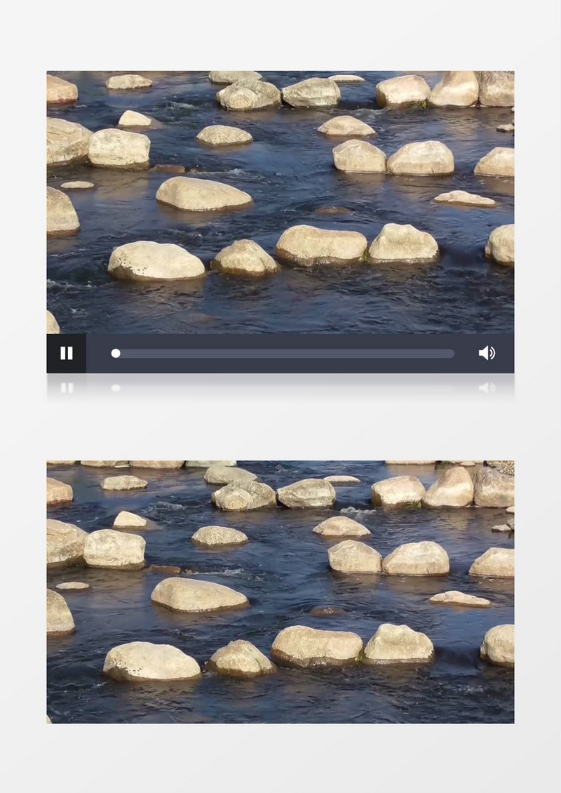 安静山间清澈小溪流水实拍视频素材