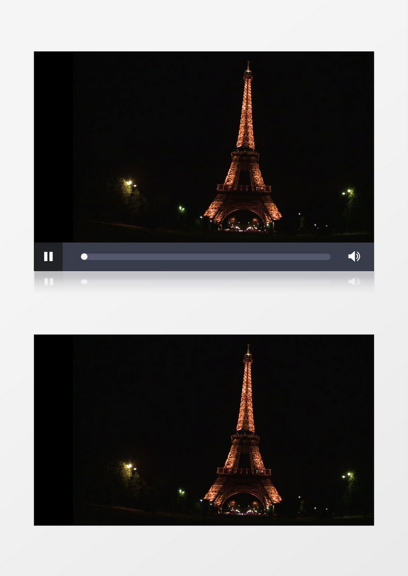 埃菲尔铁塔唯美的夜景实拍视频素材
