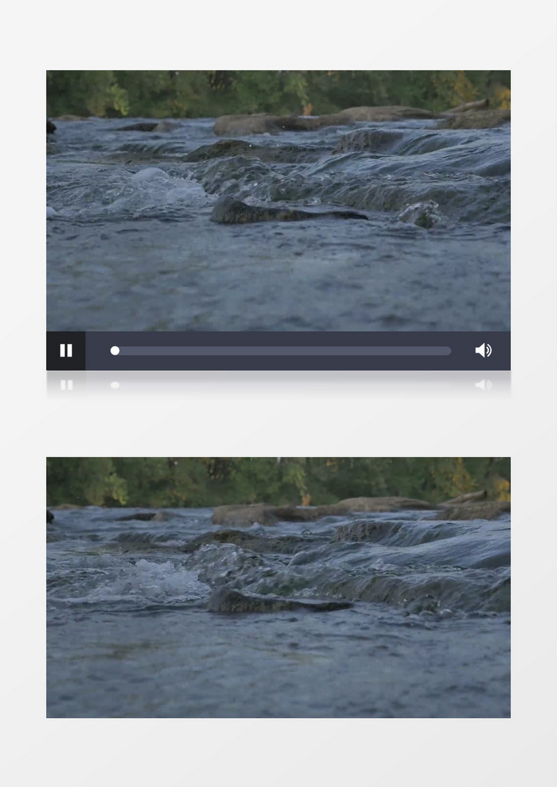 高清实拍潺潺的流水不断的从高往低处流淌实拍视频素材
