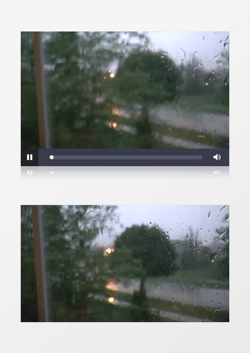 高清实拍屋内实拍屋外风雨中的树木街道实拍视频素材