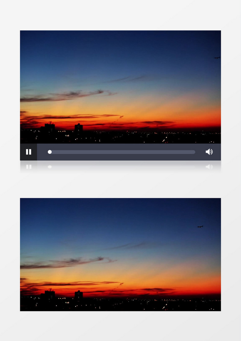高清唯美近距离拍摄高空夕阳美景实拍视频