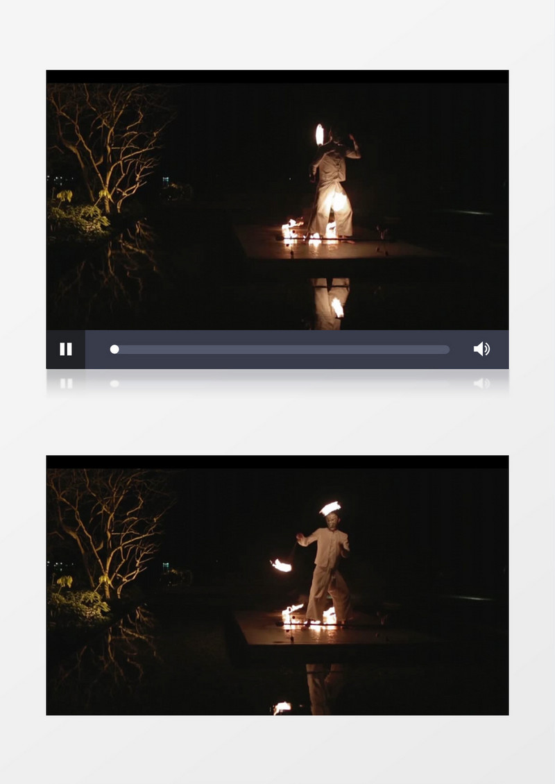 火焰舞者的焰火表演实拍视频素材