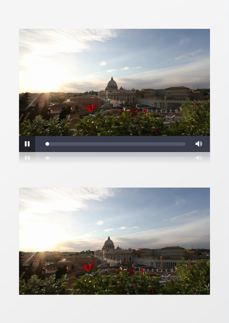 天主教堂建筑外景实拍视频素材
