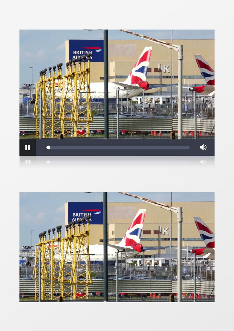 机场喷气式飞机实拍视频素材