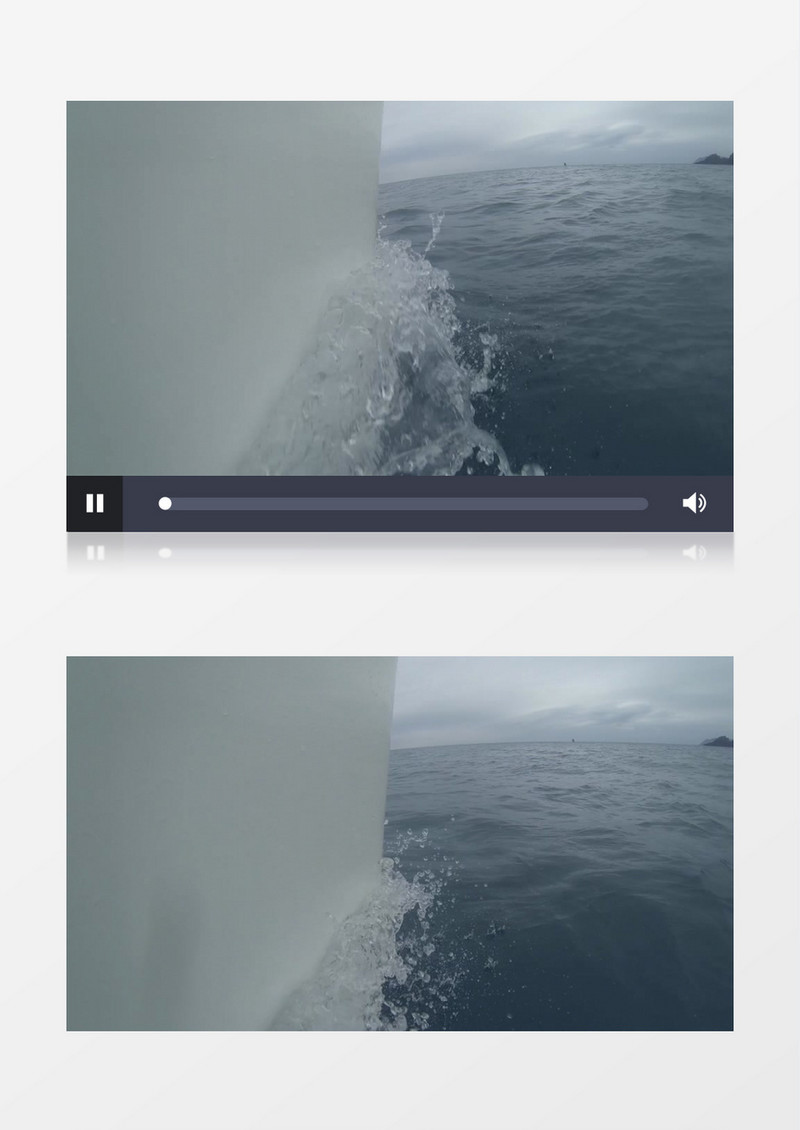 高清实拍快艇经过时海水的变化实拍视频素材