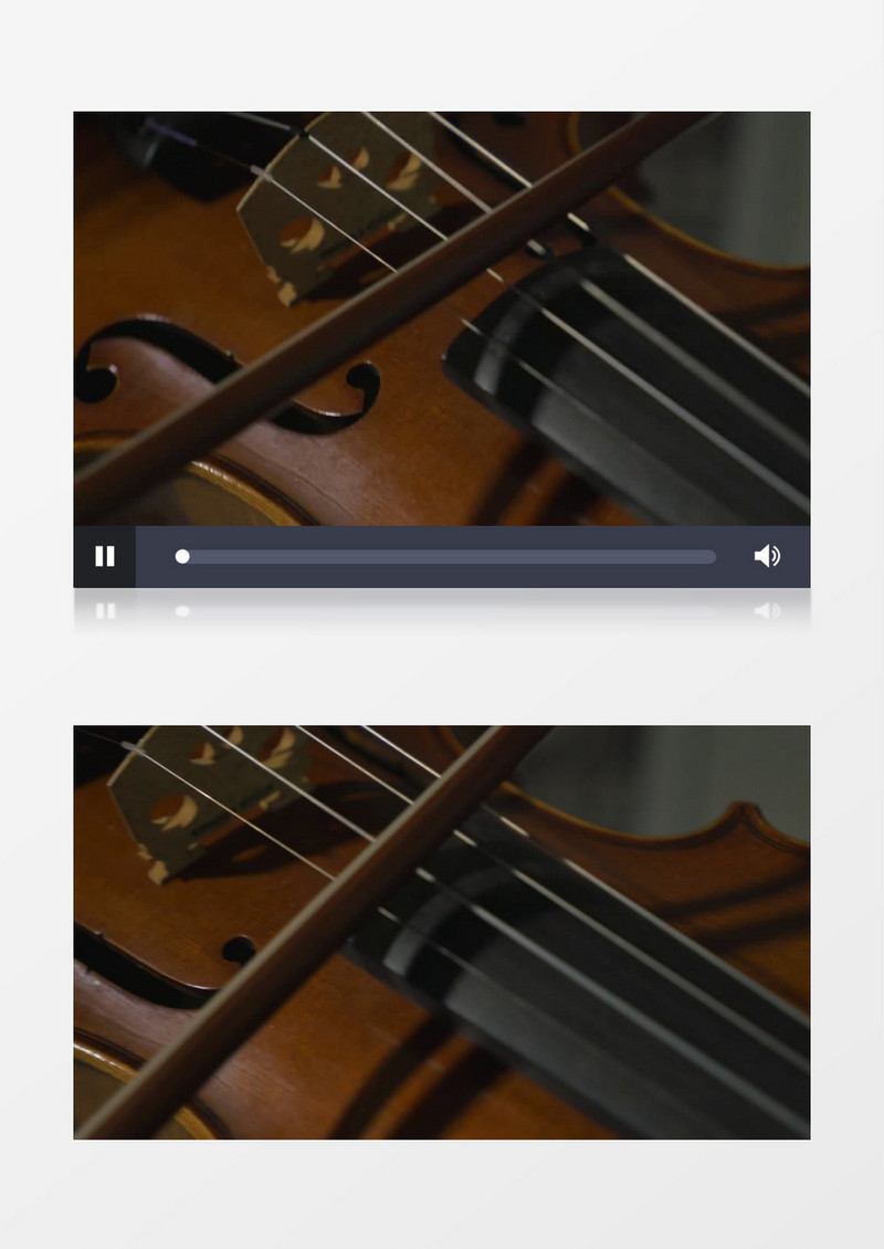 小提琴拉动琴弦奏出美妙的乐声实拍视频素材