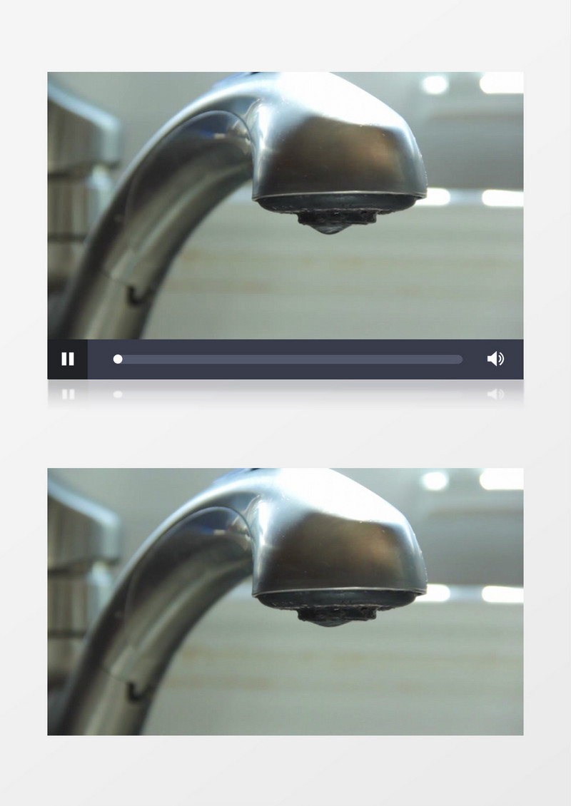 高清实拍水龙头在慢慢的滴水实拍视频素材