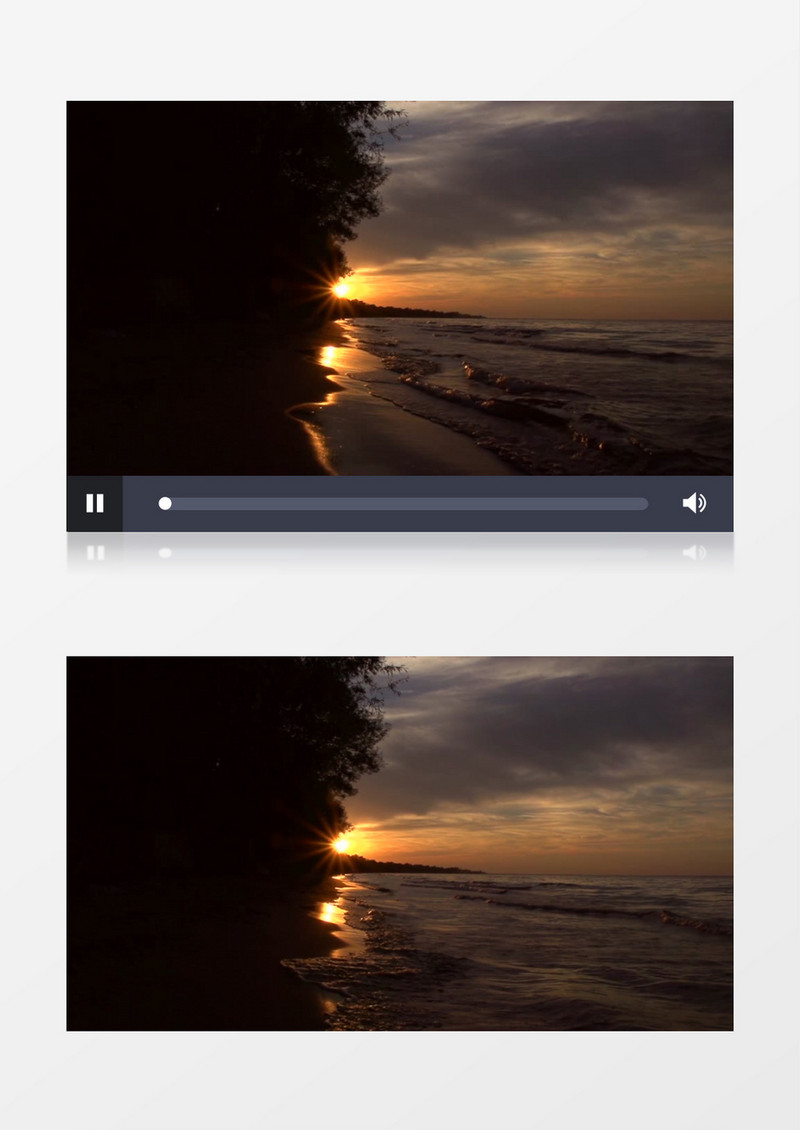 近距离高清拍摄黄昏日落傍晚海滩沙滩波浪海浪实拍视频素材