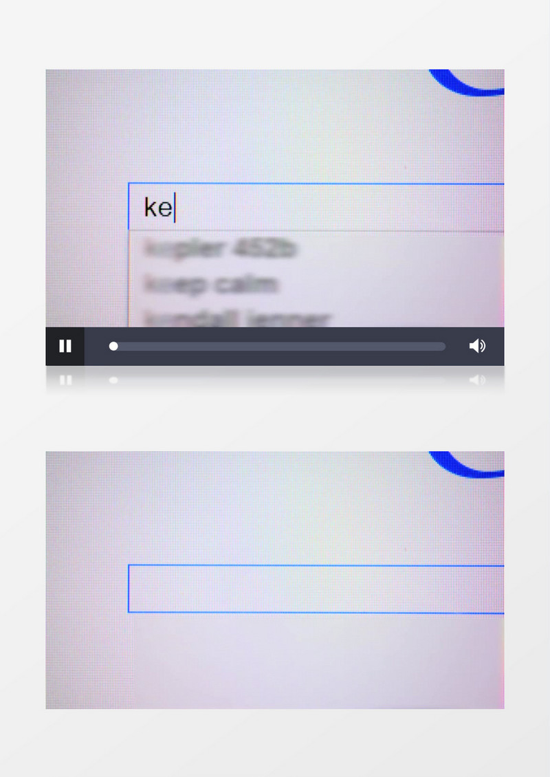 近距离拍摄计算机屏幕上浏览器搜索关键字SEO实拍视频素材