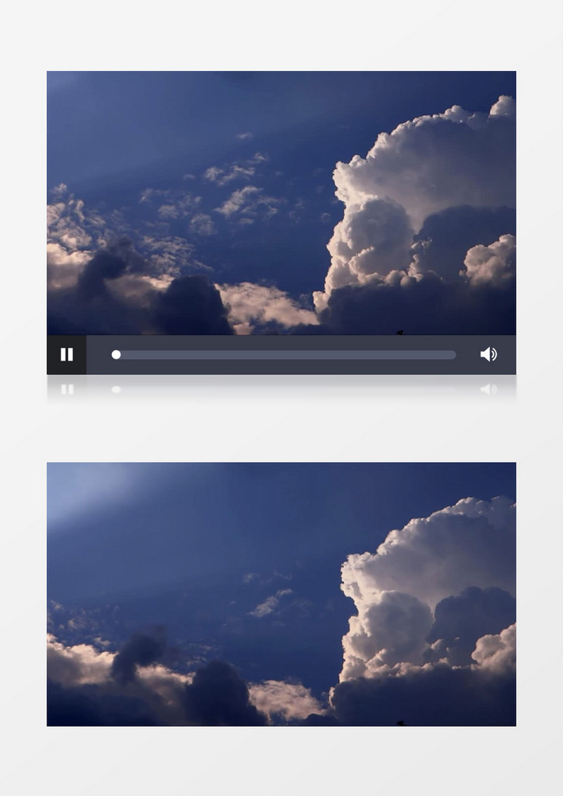 特写拍摄蓝天白云暴风雨积雨云实拍视频素材