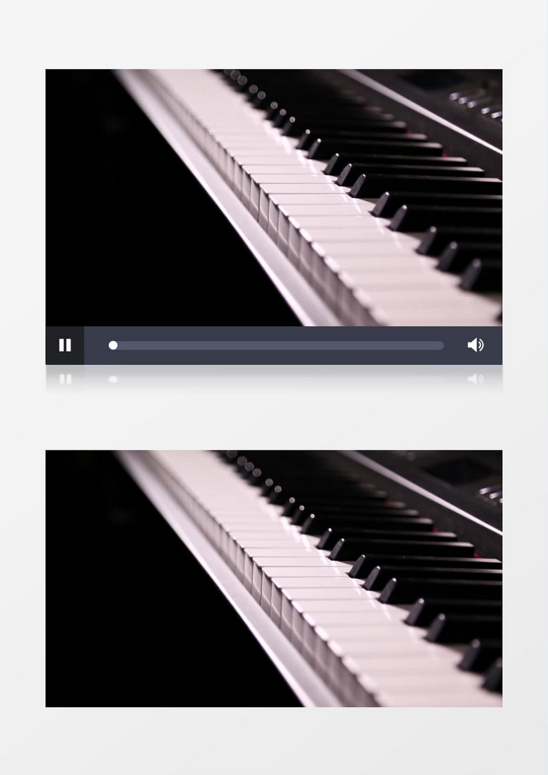 排列有序的钢琴按键实拍视频素材