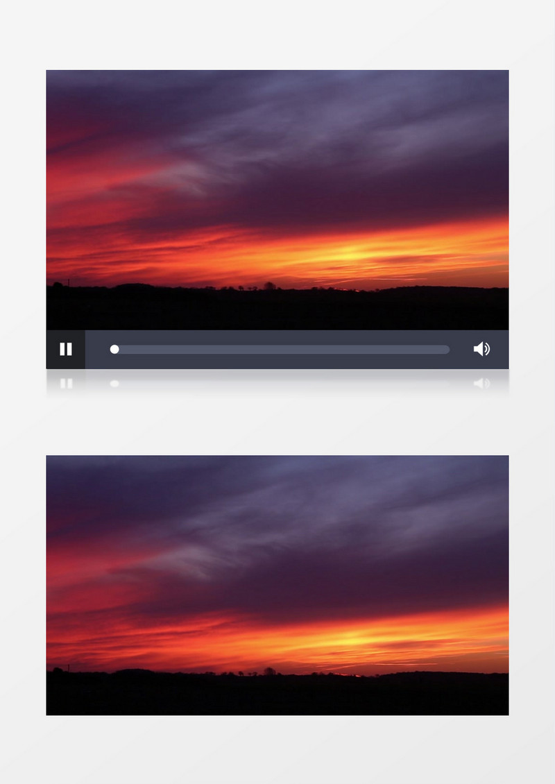 郊外夕阳的壮丽景象实拍视频素材