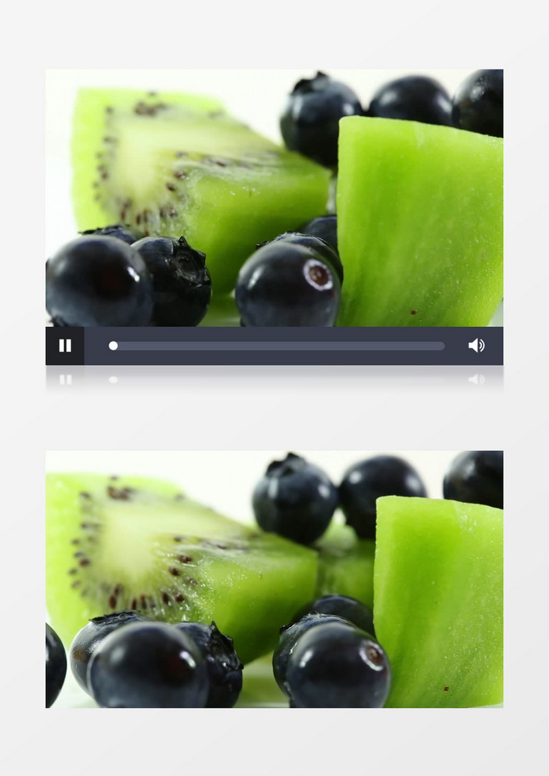 新鲜多汁的蓝莓猕猴桃实拍视频素材