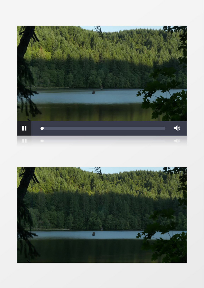 黄昏日落户外荒野森林湖边实拍视频素材