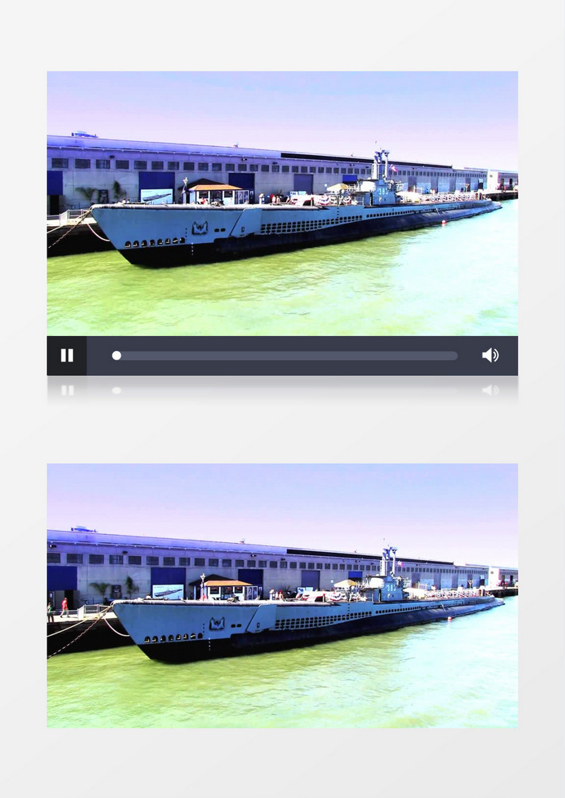停靠在港口的舰艇实拍视频素材