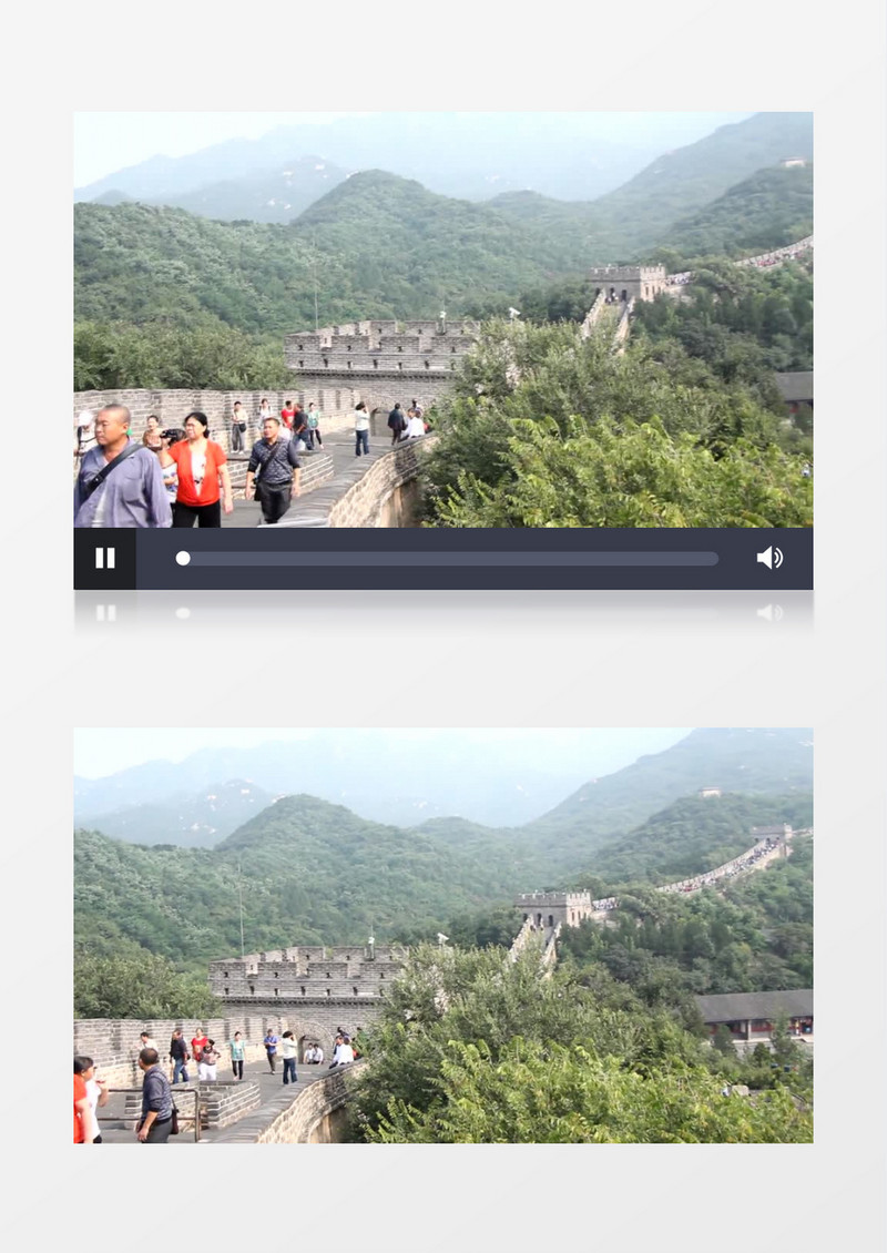 外国人在中国长城旅游视频素材