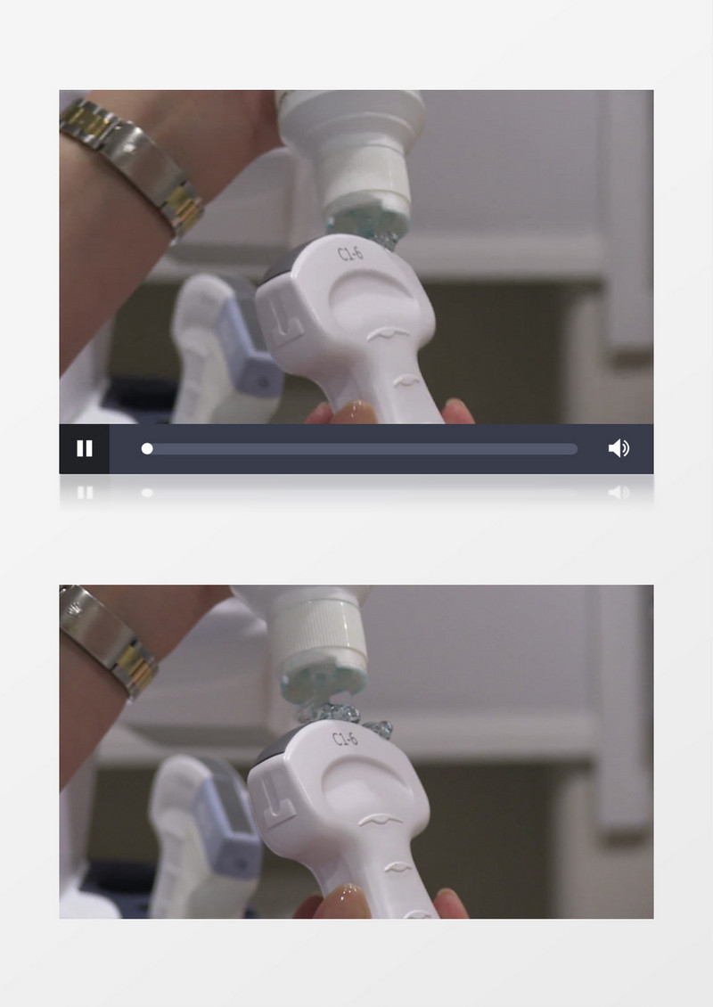 医生做超声检查用的凝胶实拍视频素材