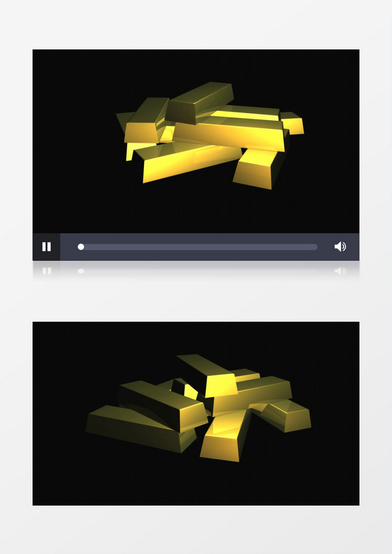 旋转的黄金条模型视频素材