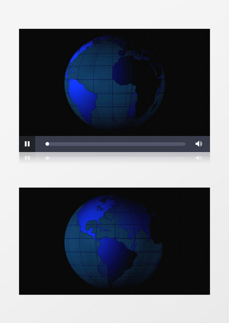 旋转的地球模型动画视频素材