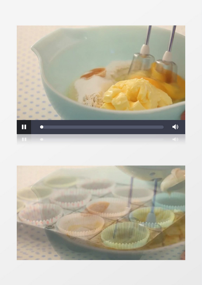 美食制作蛋挞烘焙实拍视频素材