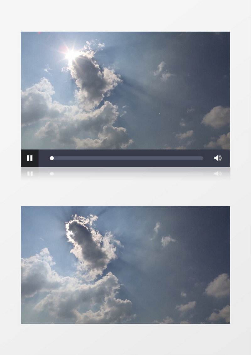 美丽的大自然蓝天白云实拍视频素材