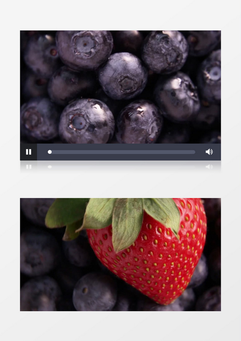 水果拼盘草莓蓝莓哈密瓜实拍视频素材