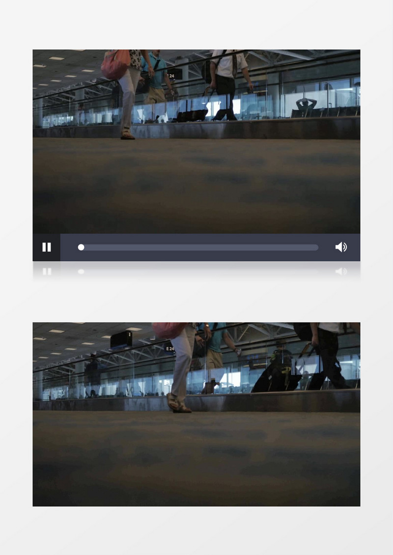 飞机场候客厅旅客检查实拍视频素材